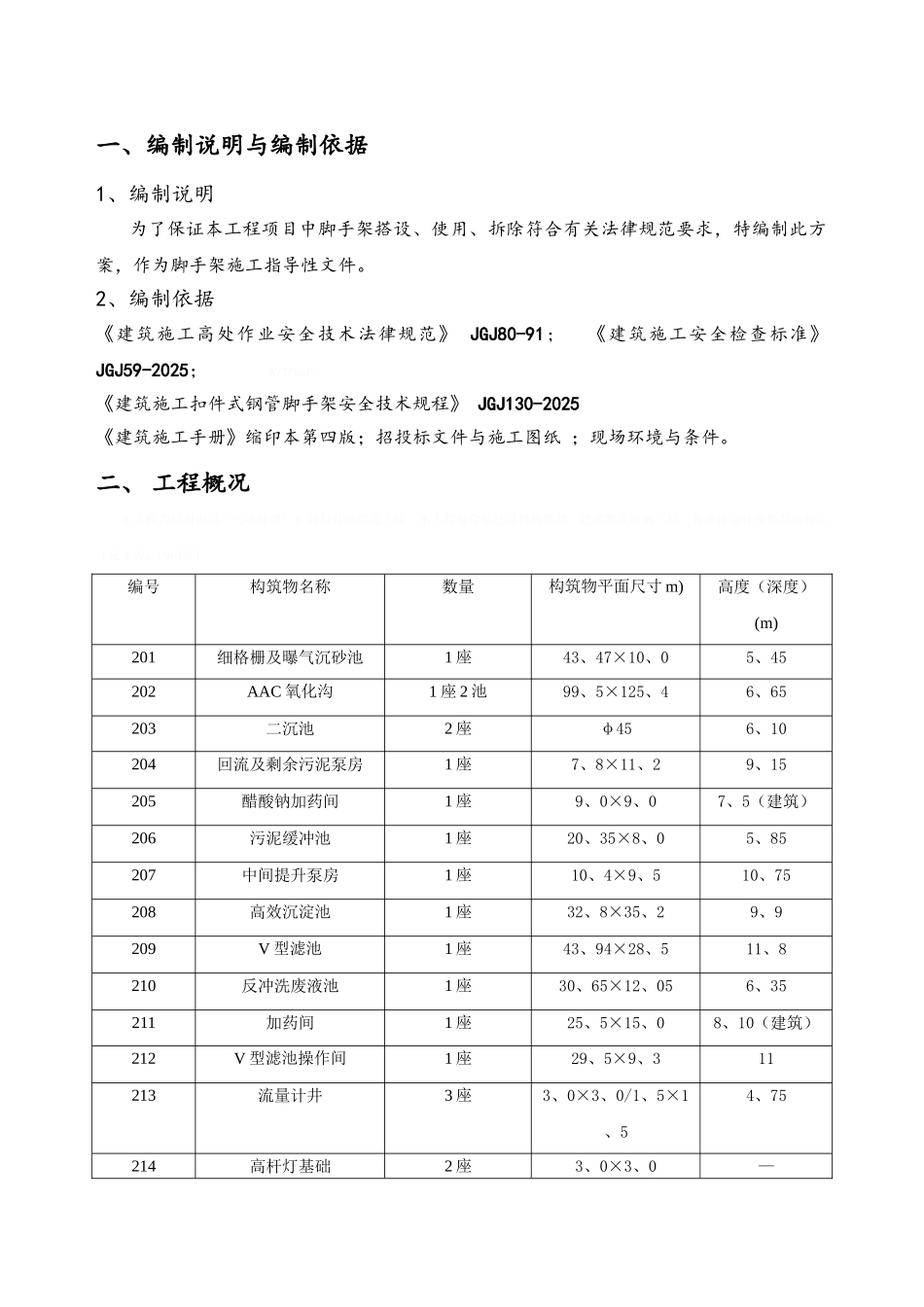 污水处理厂脚手架专项施工方案_第2页