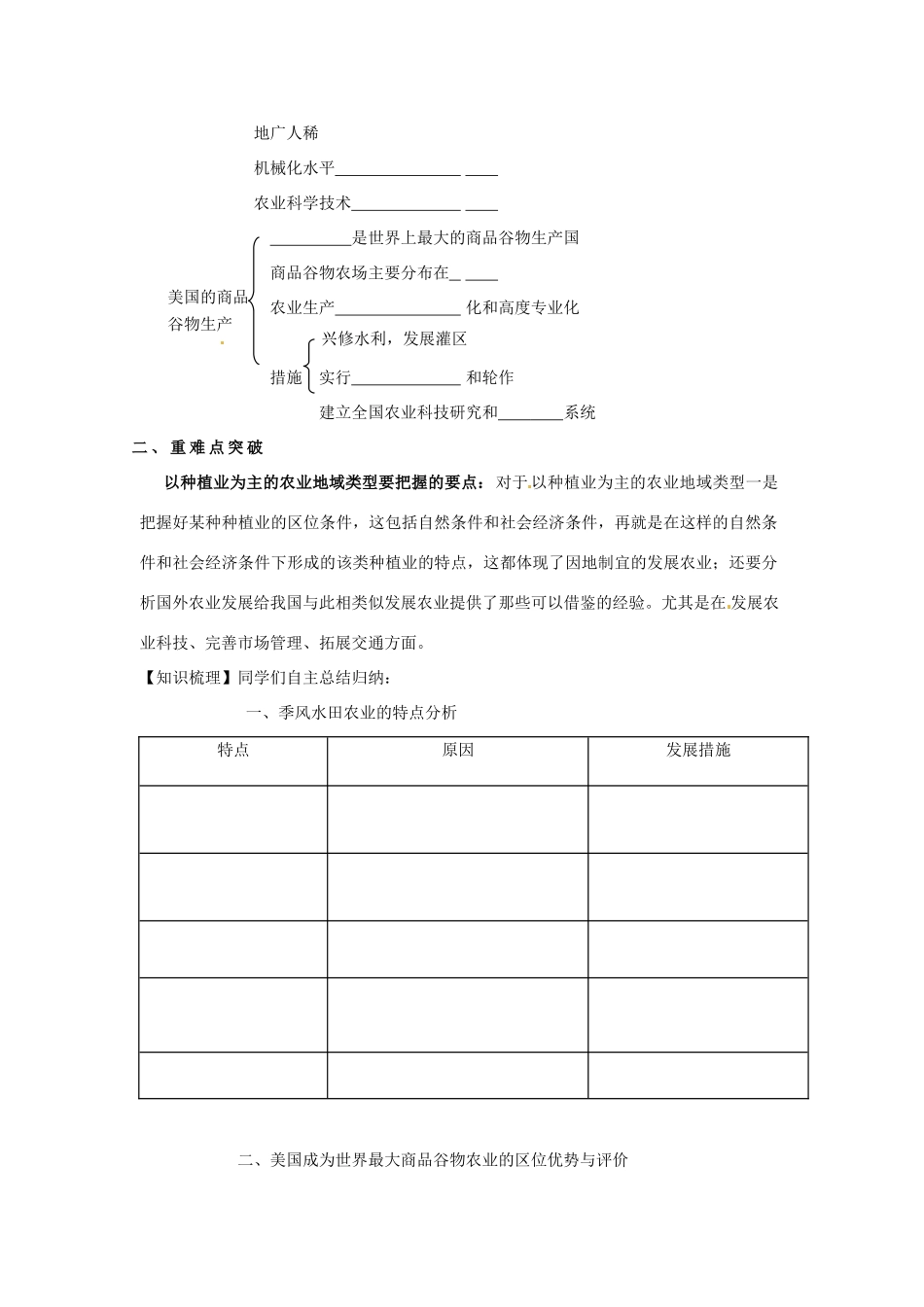 （名师课堂）2013-2014学年高中地理 第3章第2节 以种植业为主的农业地域类型学案 新人教版必修2_第2页