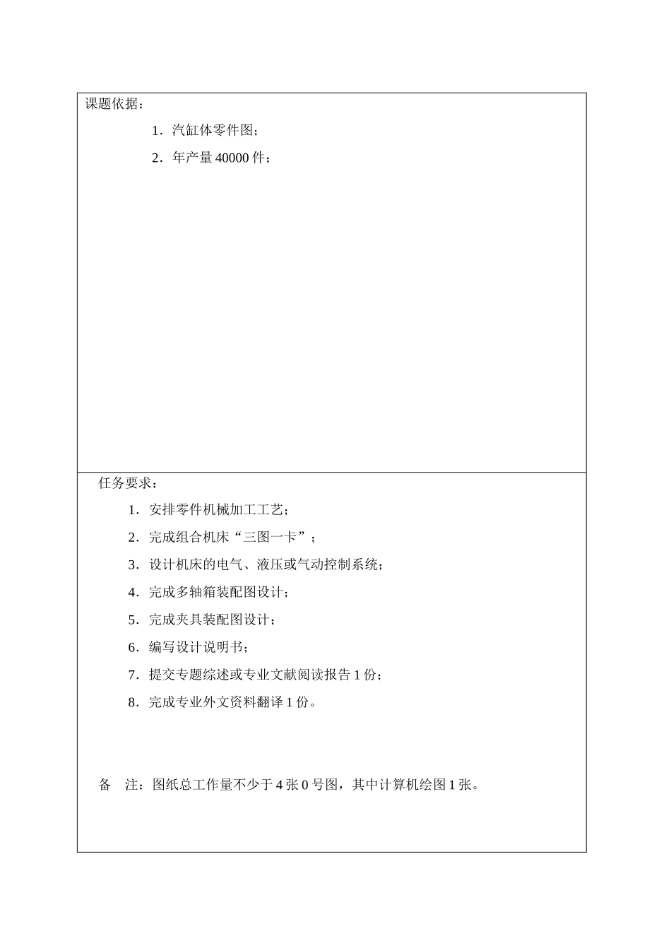 汽缸体顶面钻孔组合机床设计-机械设计制造及自动化专业毕业设计-毕业论文_第2页
