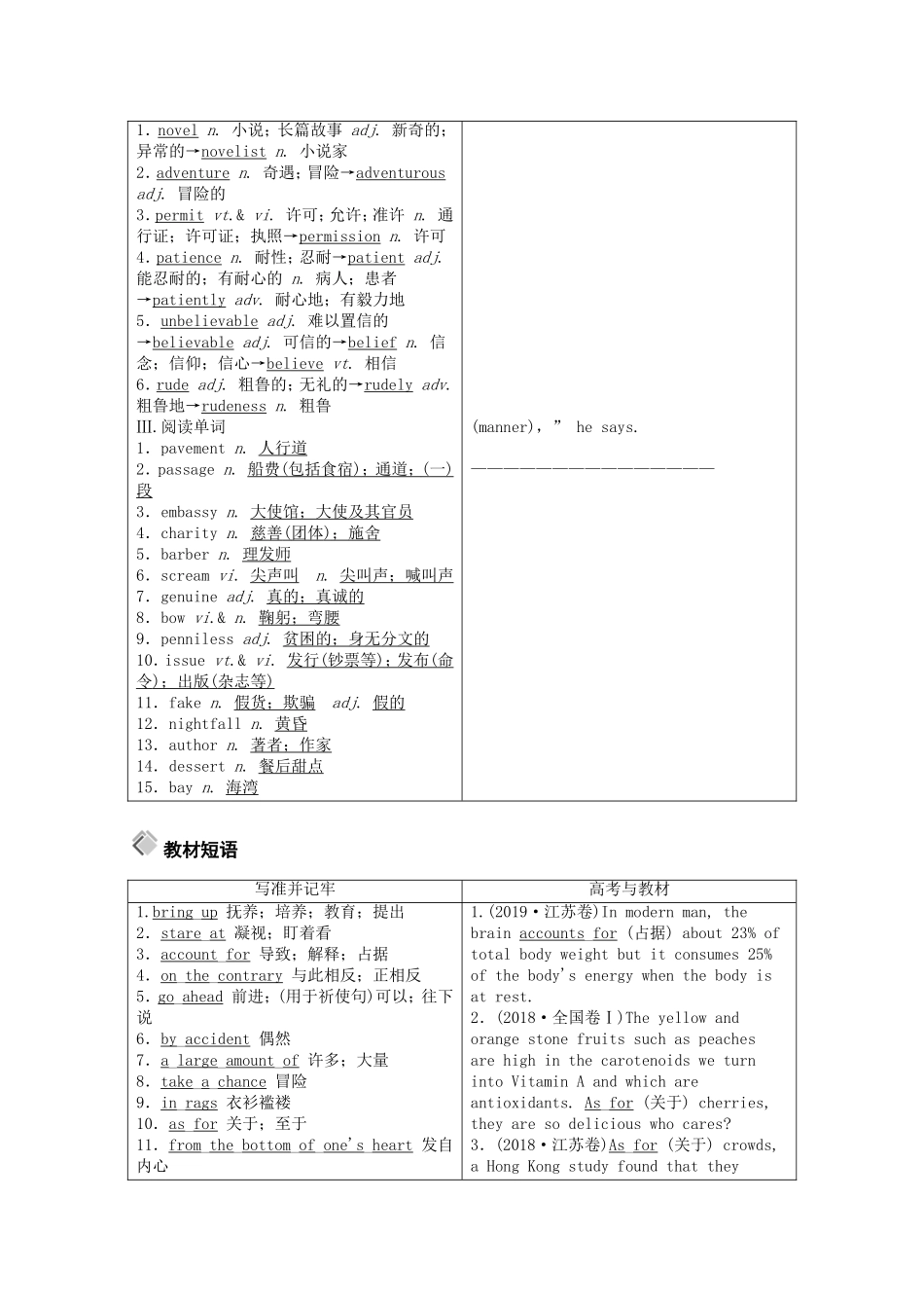（山东专用）高考英语一轮复习 必修3 Unit 3 The Million Pound Bank Note学案（含解析）-人教版高三必修3英语学案_第3页