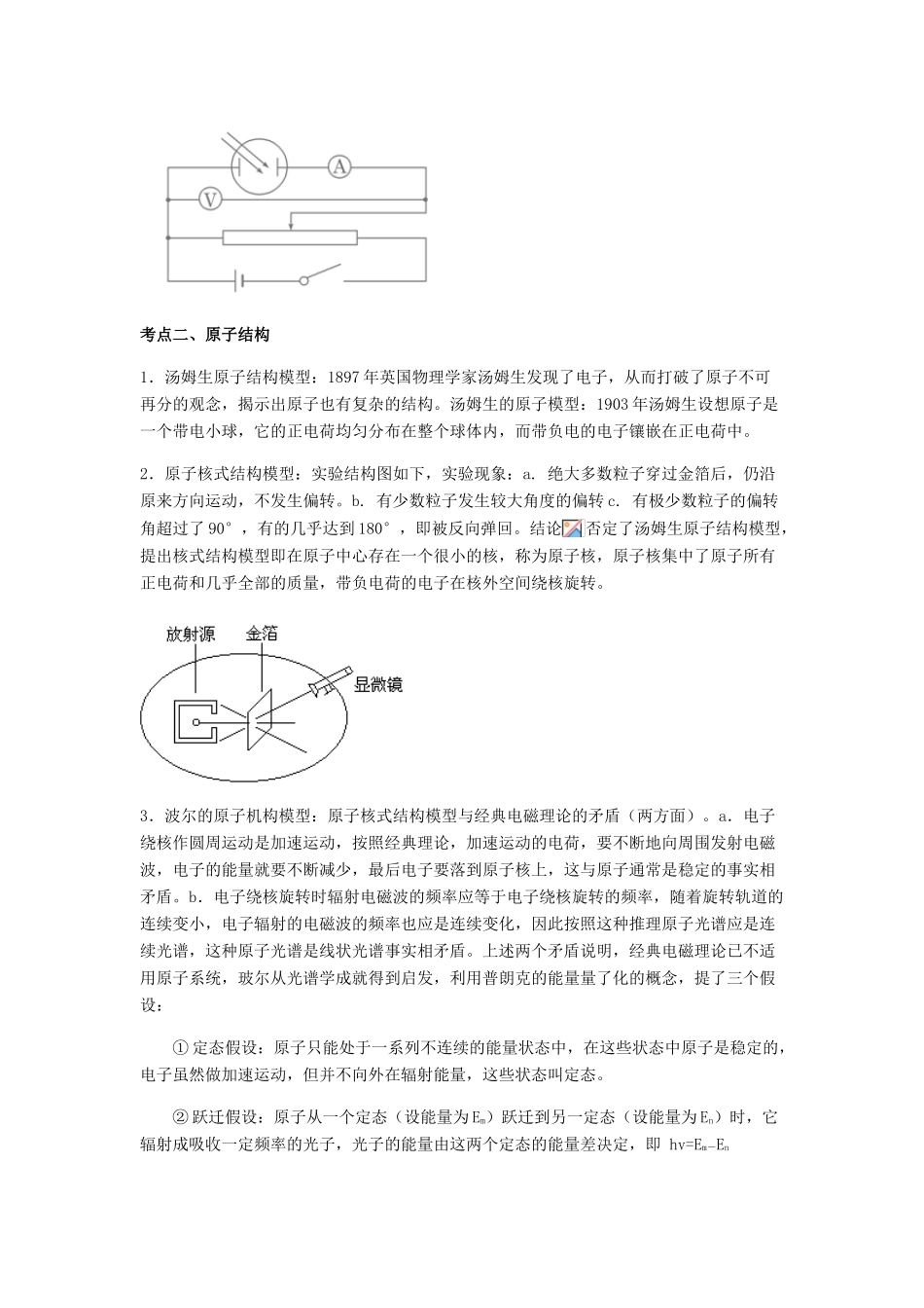 （全国通用）高考物理总复习《近代物理初步》专题突破学案-人教版高三全册物理学案_第2页