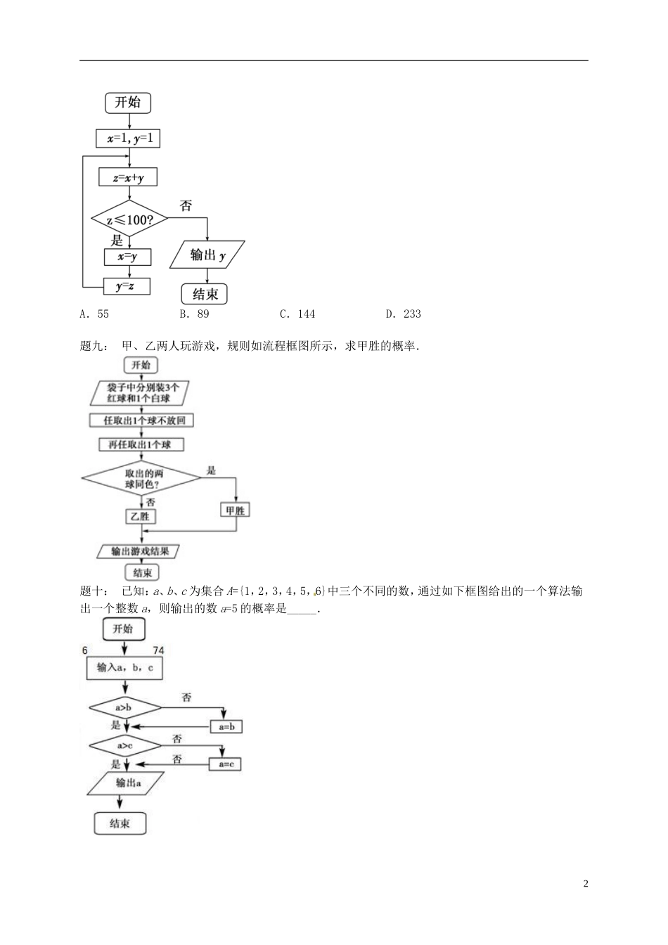（同步复习精讲辅导）北京市2014-2015学年高中数学 模块综合问题选讲课后练习 新人教A版必修3_第2页