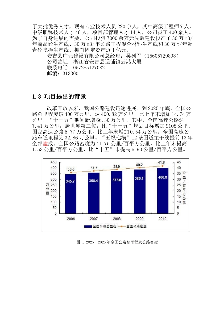 沥青砼搅拌站及砼大型预制构件项目可行性研究报告_第3页