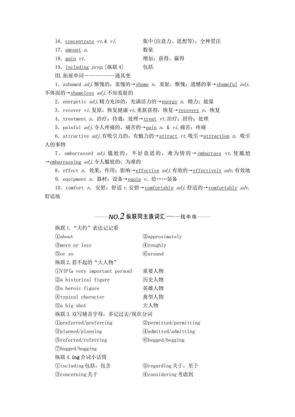 （全国通用）高考英语一轮复习 Unit 3 Looking good，feeling good讲义（含解析）牛津译林版必修1-牛津版高三必修1英语学案_第2页