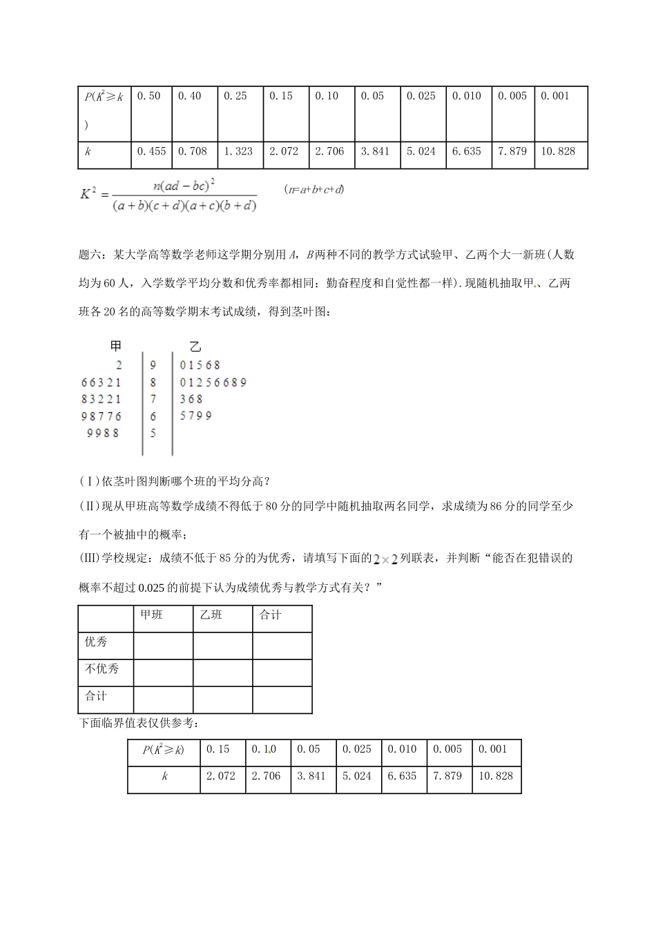 （同步复习精讲辅导）北京市2014-2015学年高中数学 统计案例讲义 新人教A版选修2-3_第3页