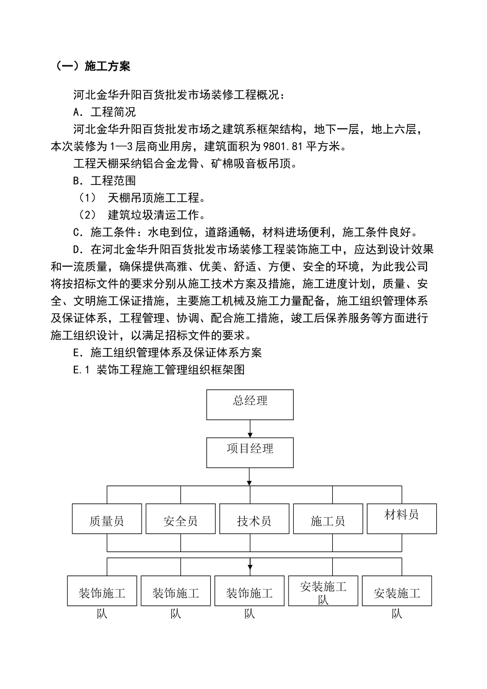 河北金华升阳百货批发市场装修工程投标书-毕业论文_第2页