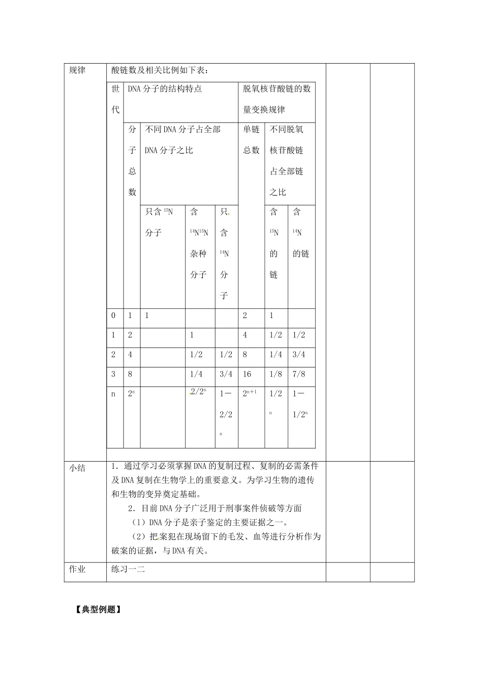 （名师课堂）2013-2014学年高中生物 第3章第3节 DNA的复制教案2 新人教版必修2_第3页