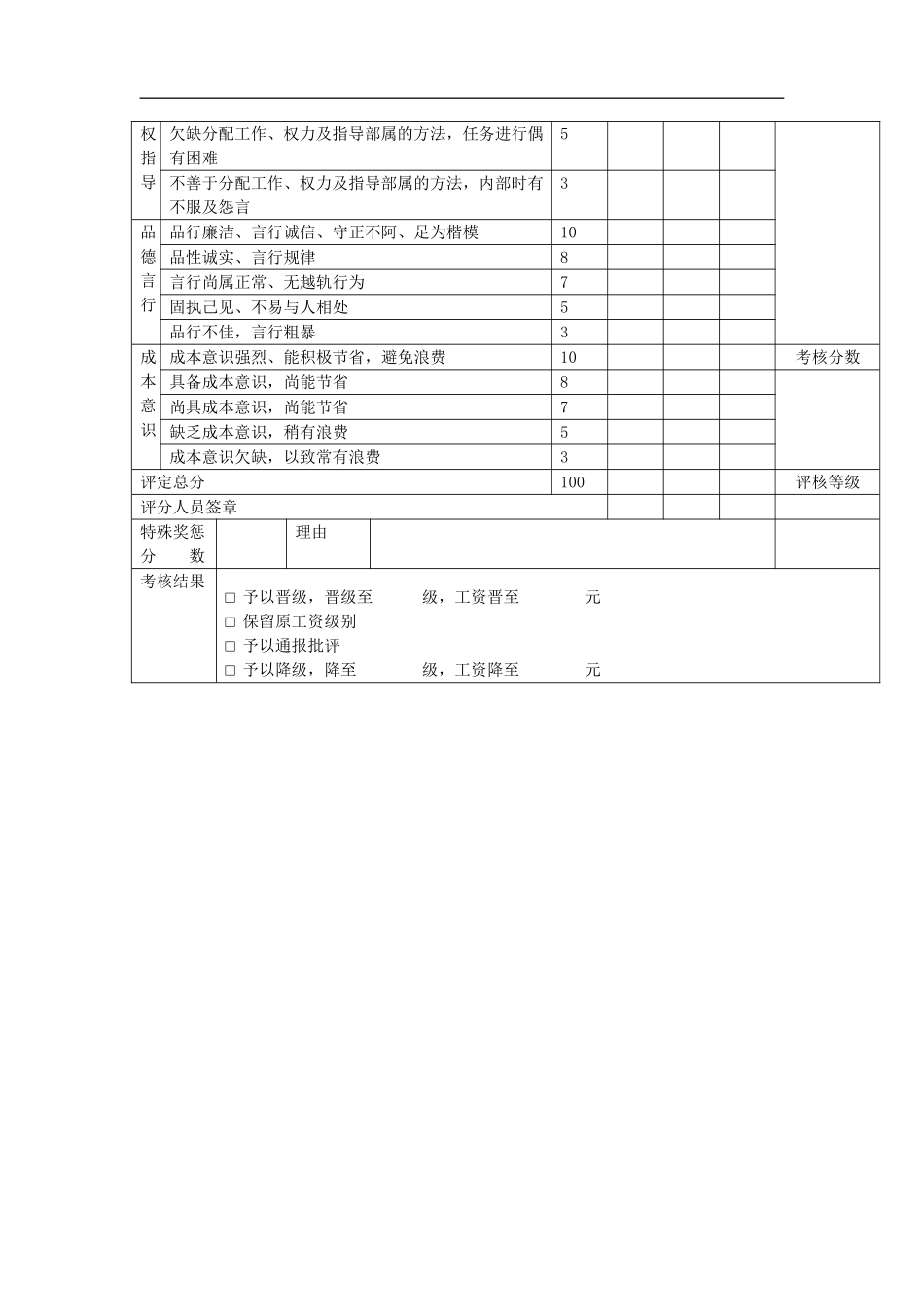 职员考核安排表_第2页