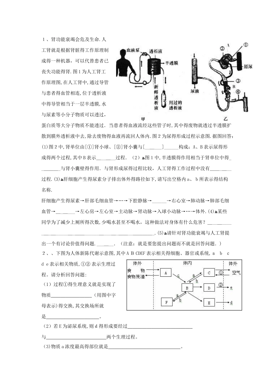 泌尿系统习题_第1页