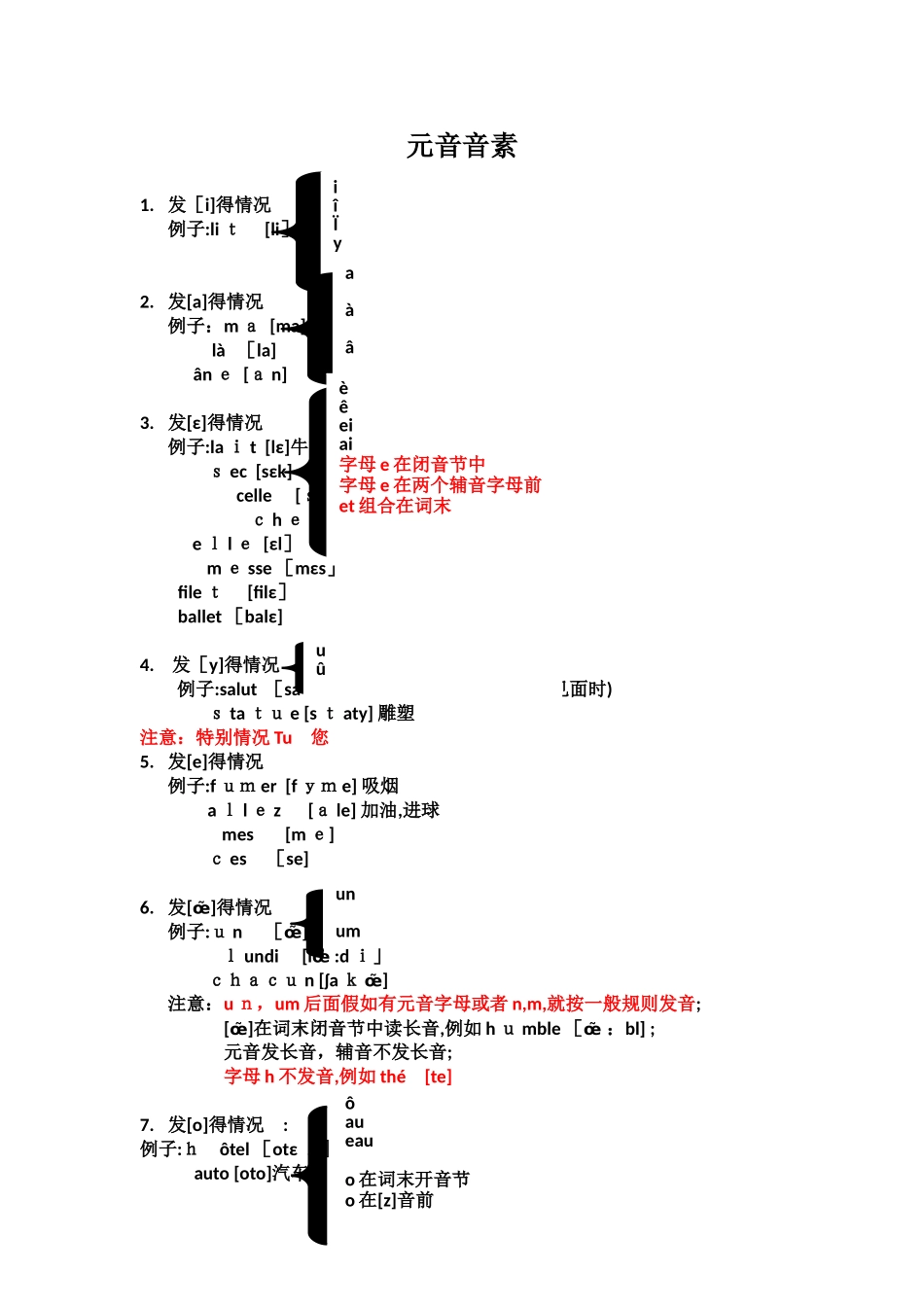 法语元音辅音_第1页