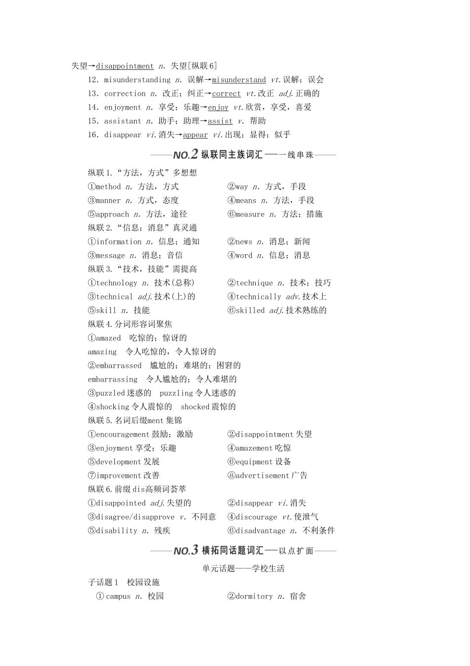 （新课改）高考英语一轮复习 Module 1 My First Day at Senior High学案（含解析）外研版必修1-外研版高三必修1英语学案_第2页