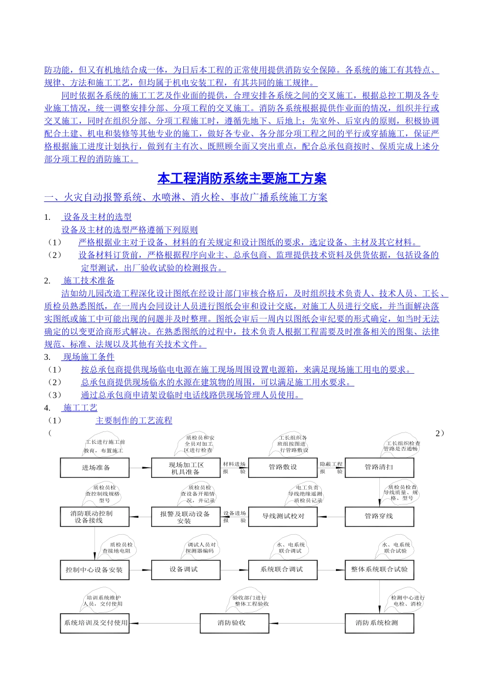 洁如幼儿园消防施工方案大学论文_第2页