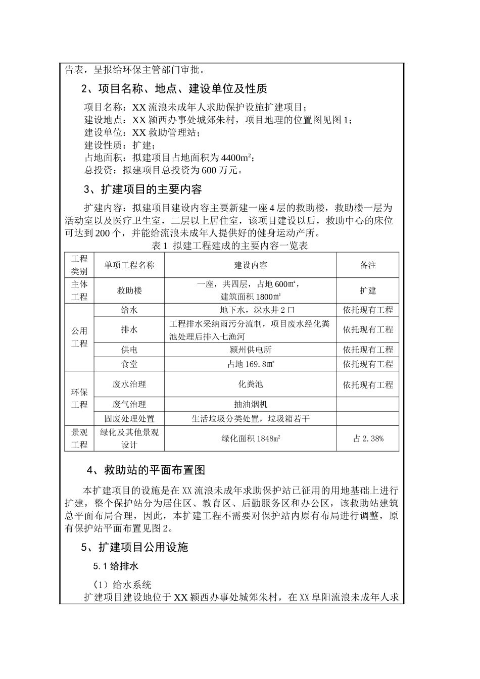 流浪未成年人救助保护设施项目环境影响报告表_第3页