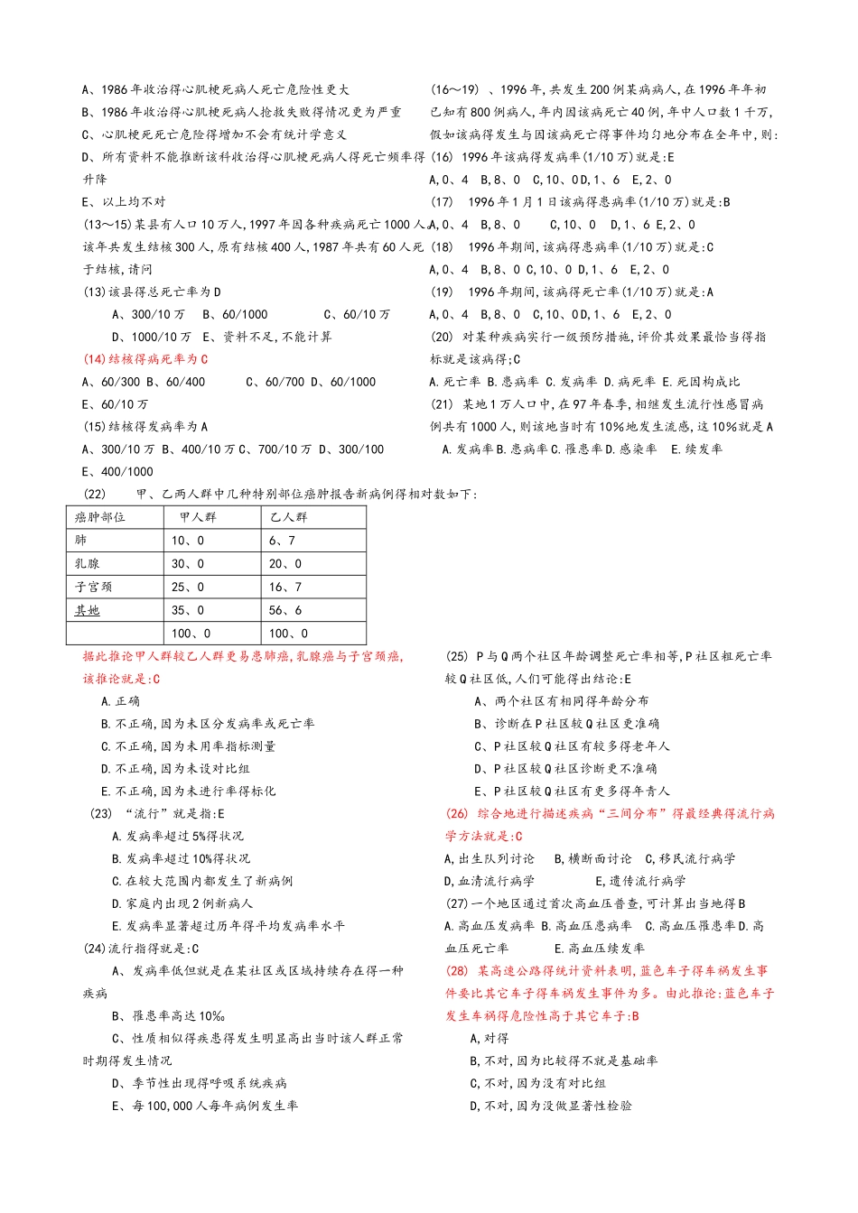 流行病学题库_第3页