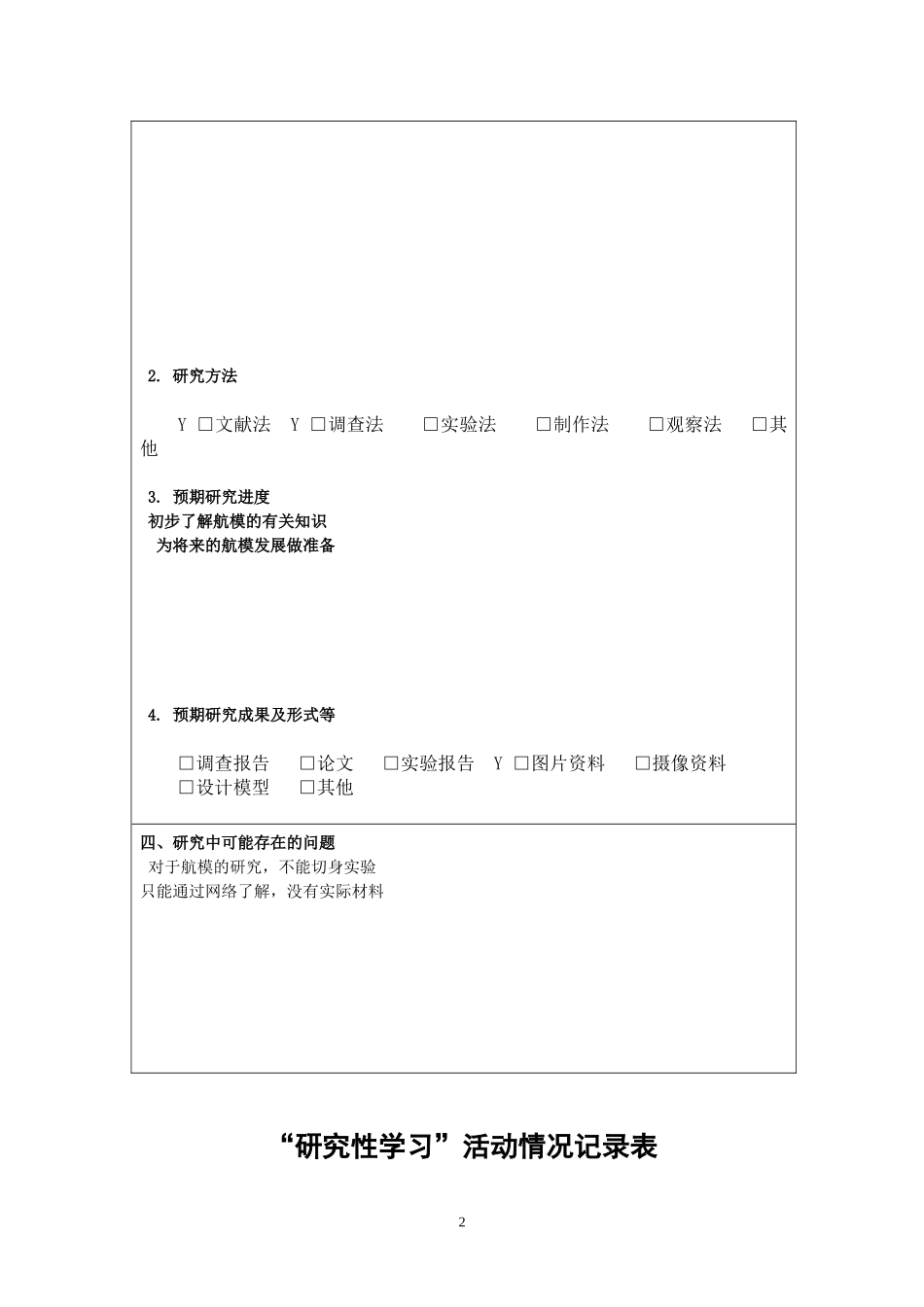 中国航模现状研究分析课题申报_第2页