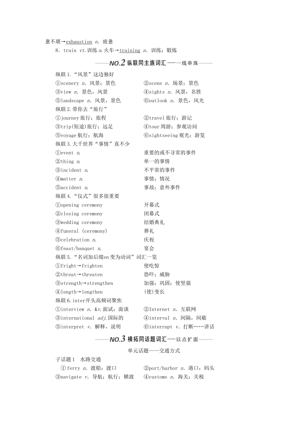 （新课改）高考英语一轮复习 Module 3 My First Ride on a Train学案（含解析）外研版必修1-外研版高三必修1英语学案_第2页