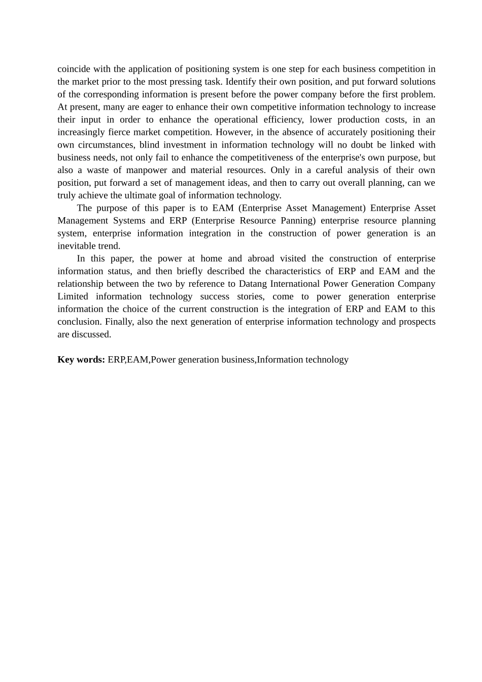 浅议基于erp与eam融合的发电企业信息系统的构建本科学位论文_第2页