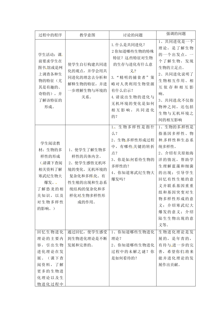 （名师课堂）20132014学年高中生物 第7章第2节第3课时 共同进化与生物多样性的形成教案1 新人教版必修2_第2页