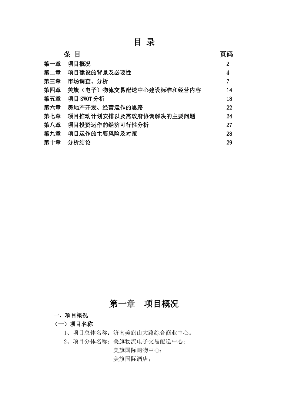 济南美旗山大路综合商业中心项目开发建设可行性研究报告_第3页
