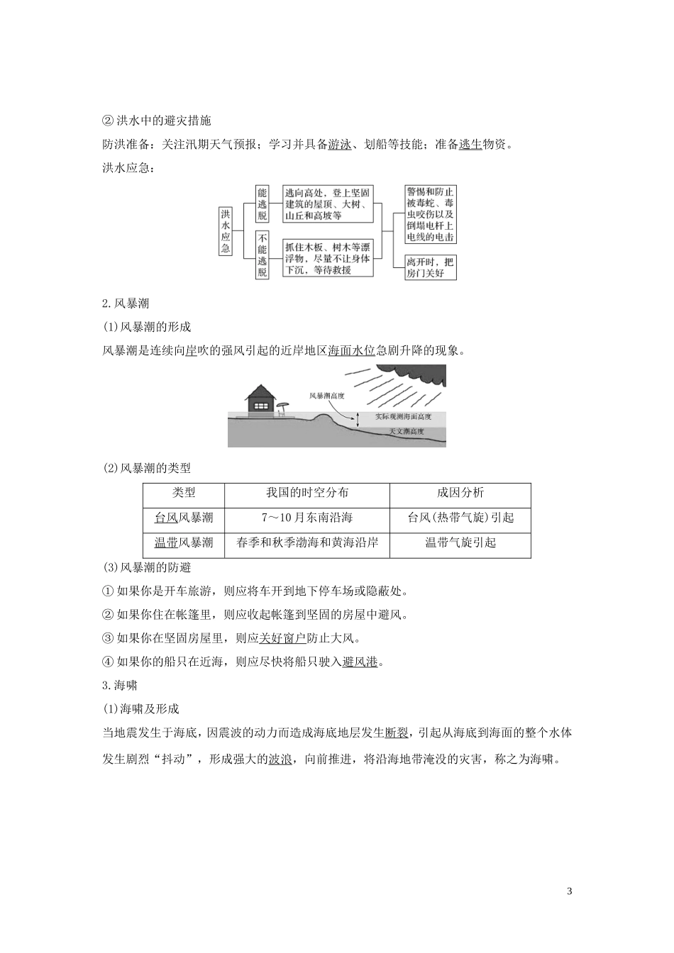 （四川专用）高考地理一轮复习 第六单元 自然灾害 第18讲 气象与水文灾害教案（含解析）新人教版-新人教版高三全册地理教案_第3页