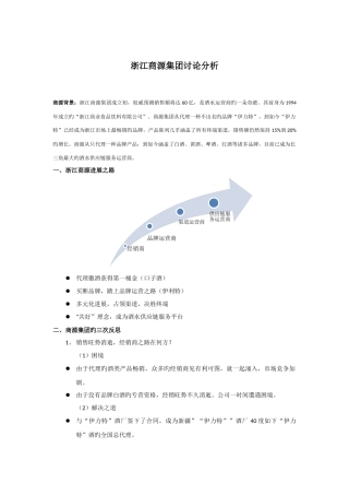 浙江商源集团研究分析