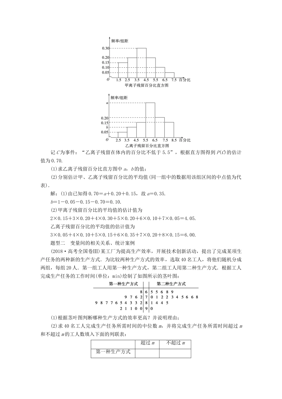 （新课标）高考数学二轮复习 专题四 概率与统计 第2讲 统计与统计案例学案 理 新人教A版-新人教A版高三全册数学学案_第2页