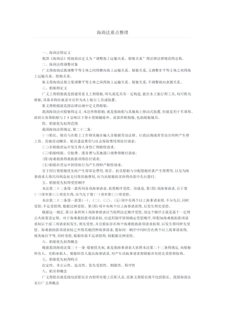 海商法重点整理