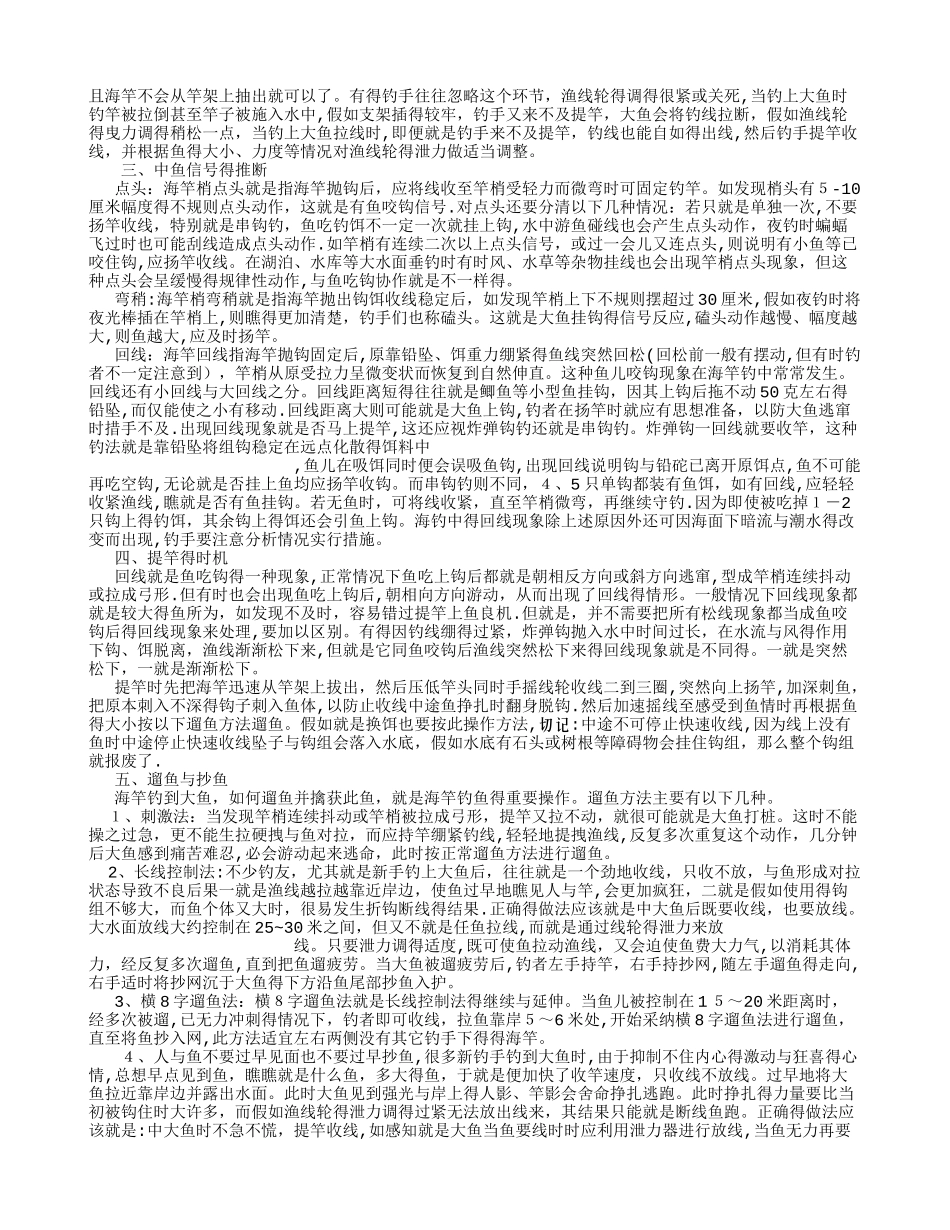 海竿使用方法大全_第2页