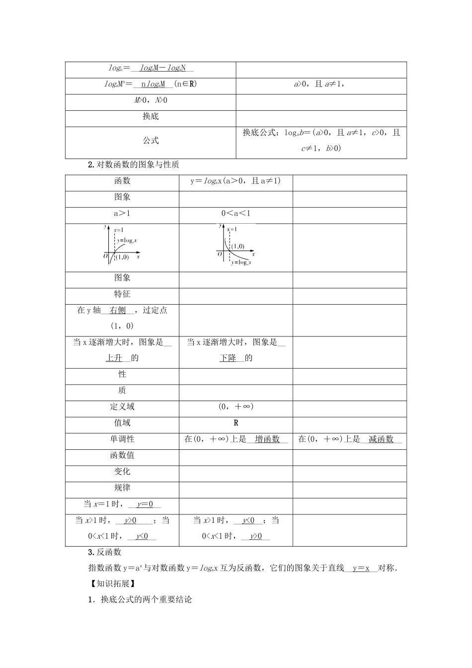 （新课标）高考数学一轮总复习 第二章 函数 第10讲 对数与对数函数导学案 新人教A版-新人教A版高三全册数学学案_第3页