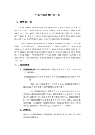 消费者行为分析报告