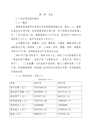 涟源市两千亩中药材种植基地项目可行性研究报告书