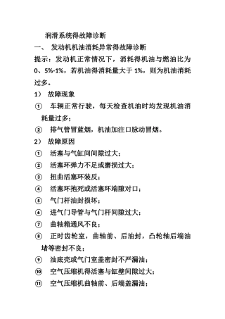 润滑系统的故障诊断