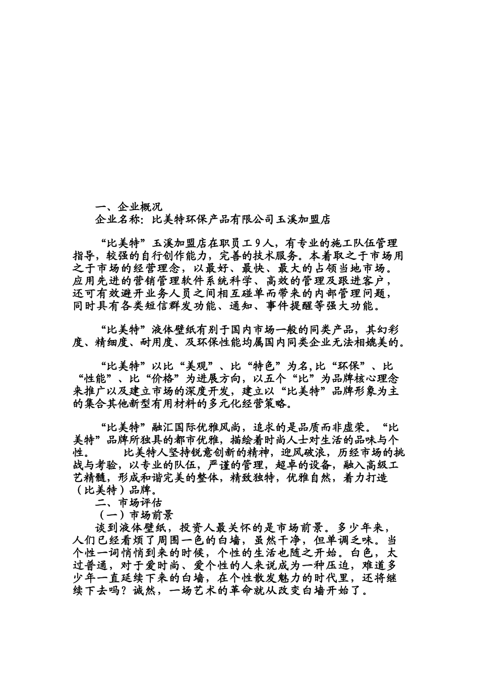 液体壁纸创业计划书_第3页