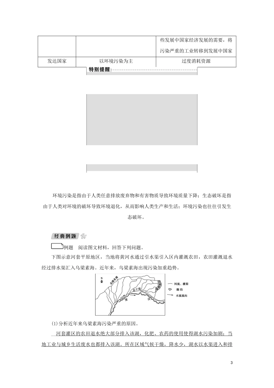 （新课标）高考地理一轮总复习 第八章 人类与地理环境的协调发展 第一讲 人类面临的主要环境问题、人地关系思想的演变教学案-人教版高三全册地理教学案_第3页
