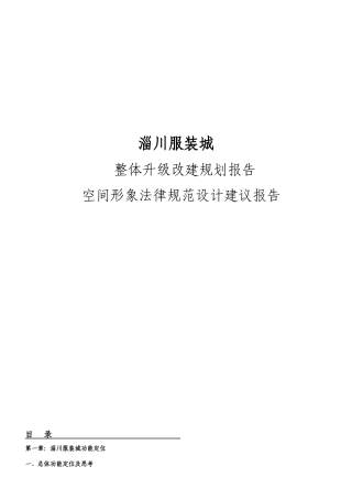 淄川服装城整体规划及形象规范设计建议报告(31页)