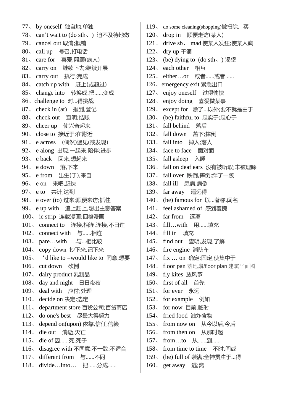 深圳中考英语词组表_第2页