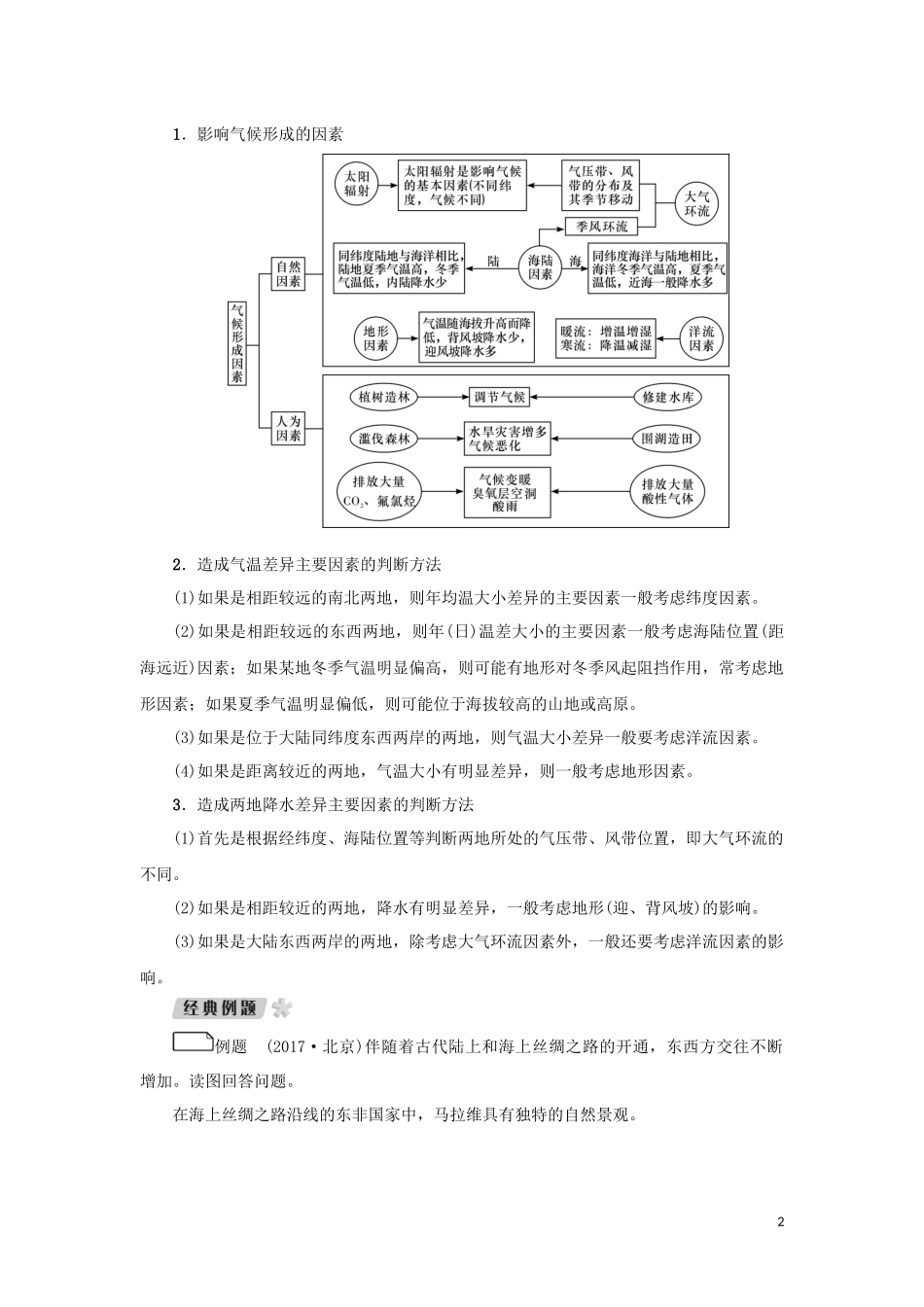（新课标）高考地理一轮总复习 第三章 自然环境中的物质运动和能量交换 第六讲 气候类型及判读教学案-人教版高三全册地理教学案_第2页