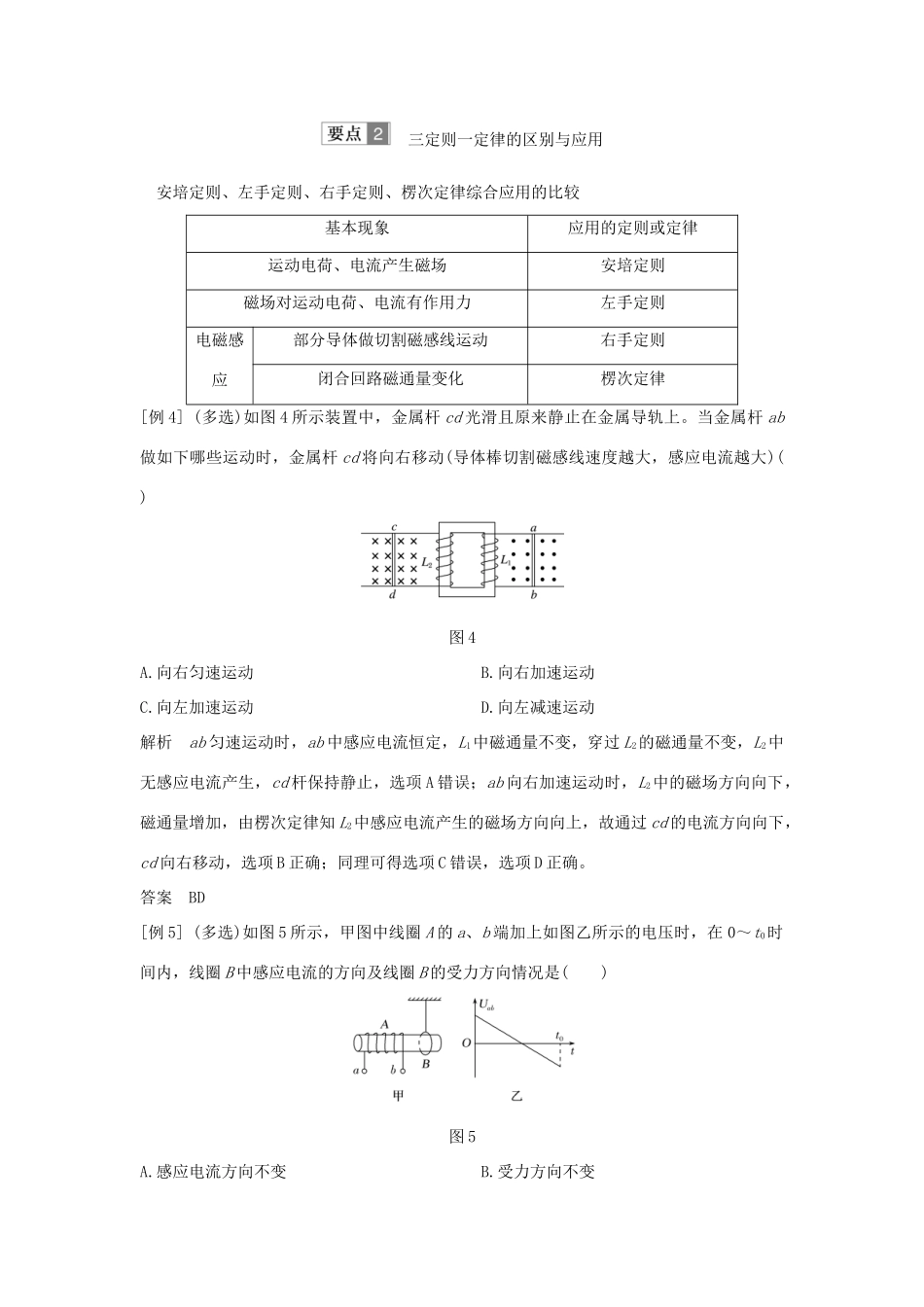 （新课标）高考物理 主题三 电磁感应及其应用 3.1 电磁感应 3.1.3 第2课时 楞次定律的拓展应用学案 新人教版选修3-2-新人教版高三选修3-2物理学案_第3页