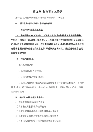 清扫保洁和垃圾处理及清运服务采购项目