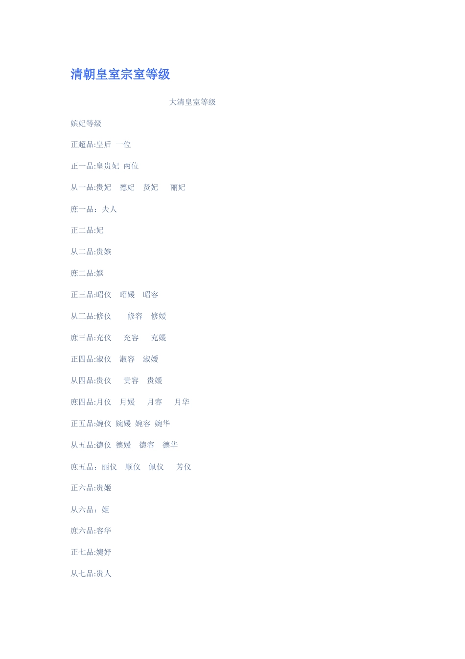 清朝皇室宗室等级_第1页