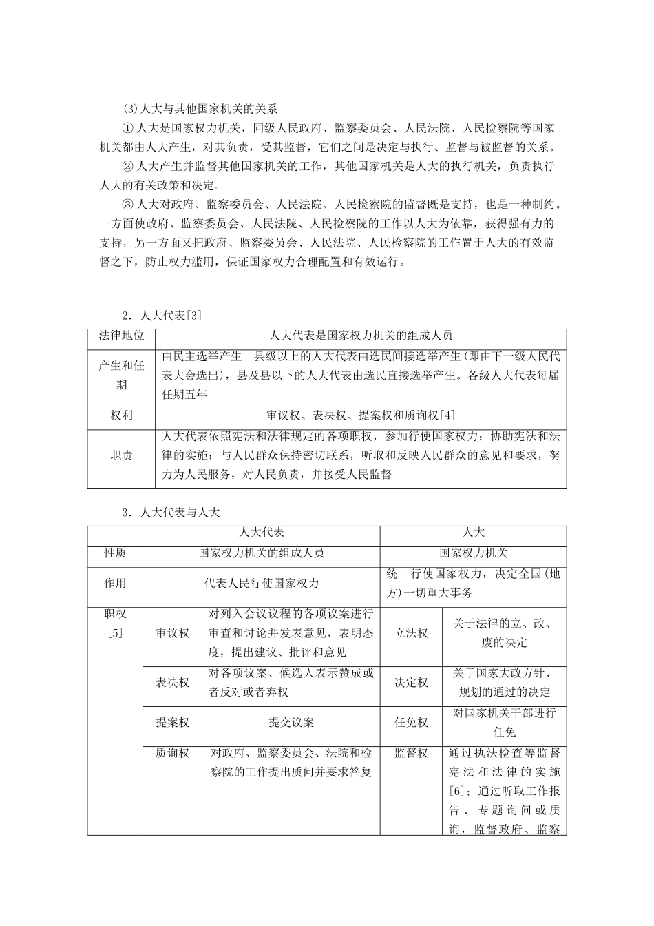 （新课改省份专用）高考政治一轮复习 第二模块 政治生活 第三单元 发展社会主义民主政治 第五课 我国的人民代表大会制度讲义（含解析）-人教版高三全册政治学案_第2页