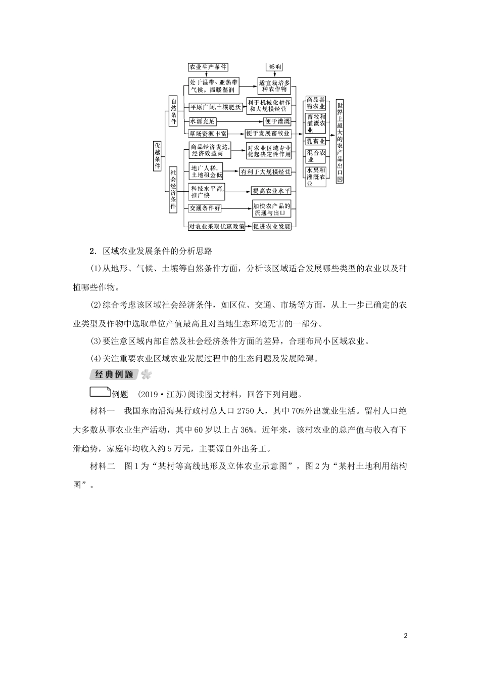 （新课标）高考地理一轮总复习 第十章 区域可持续发展 第四讲 区域农业的可持续发展教学案-人教版高三全册地理教学案_第2页