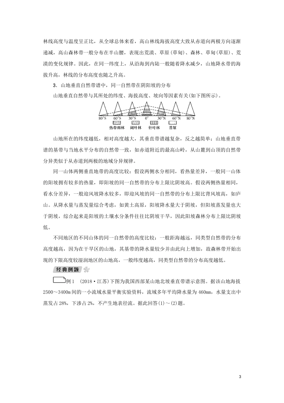 （新课标）高考地理一轮总复习 第四章 自然环境的整体性和差异性 第二讲 地理环境的地域分异规律教学案-人教版高三全册地理教学案_第3页