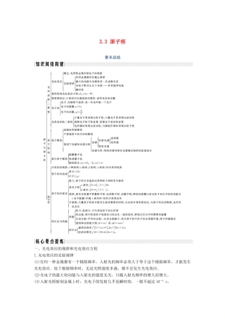 （新课标）高考物理 主题三 原子与原子核 3.3 原子核章末总结学案 新人教版选修3-5-新人教版高三选修3-5物理学案