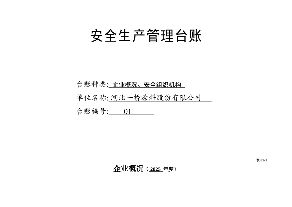 湖北一桥涂料公司安全生产管理台账大学毕设论文_第3页