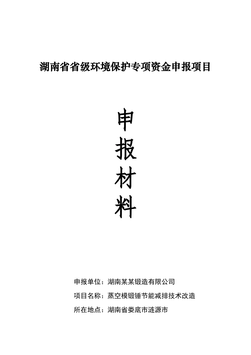 湖南某锻造有限公司蒸空模锻锤节能减排技术改造项目可行性研究报告_第2页