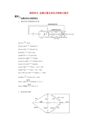 （广东专用）高考化学一轮复习 第四单元 金属元素及其化合物能力提升-人教版高三全册化学素材