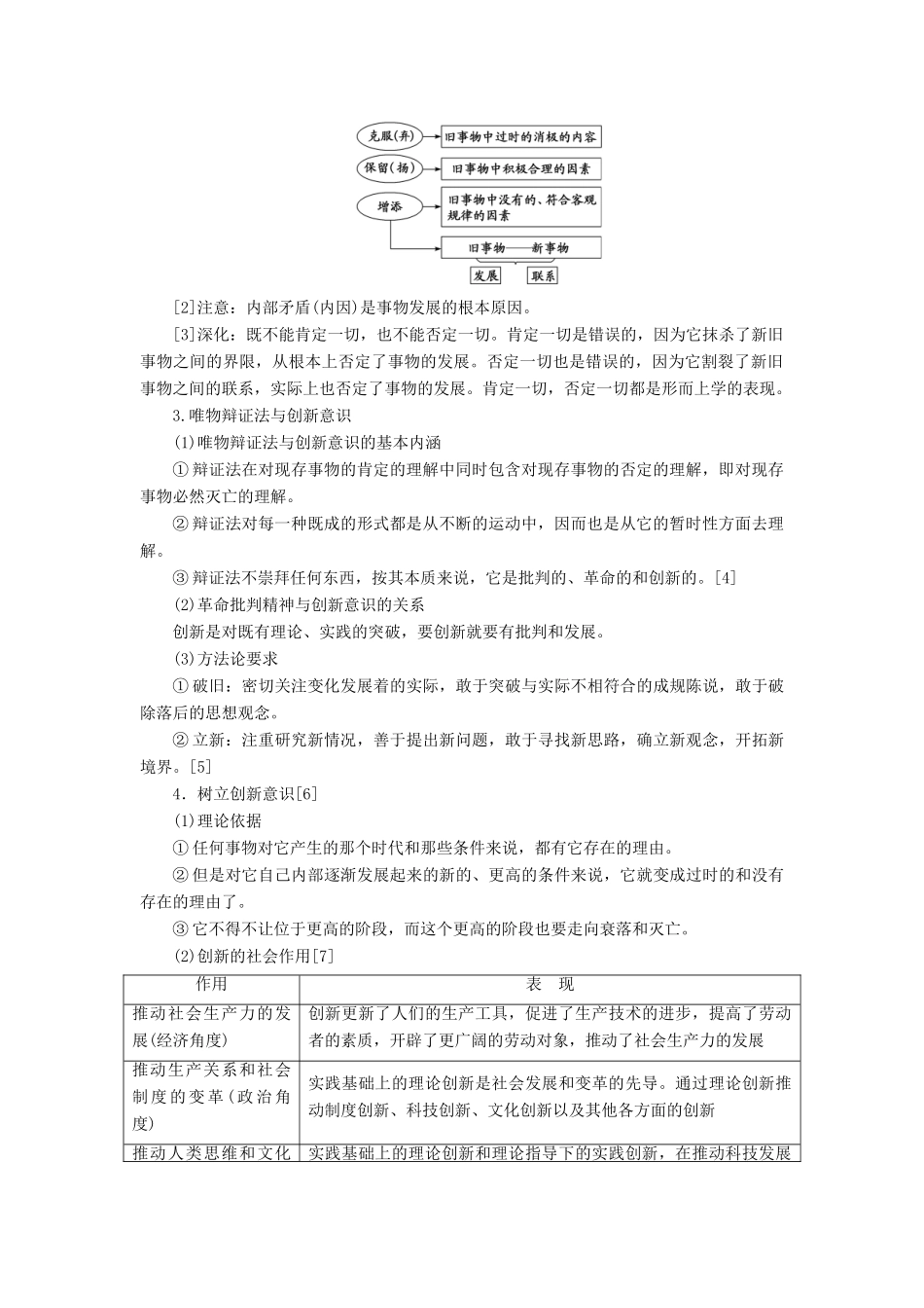 （新课改省份专用）高考政治一轮复习 第四模块 第三单元 思想方法与创新意识 第十课 创新意识与社会进步讲义（含解析）-人教版高三全册政治学案_第2页