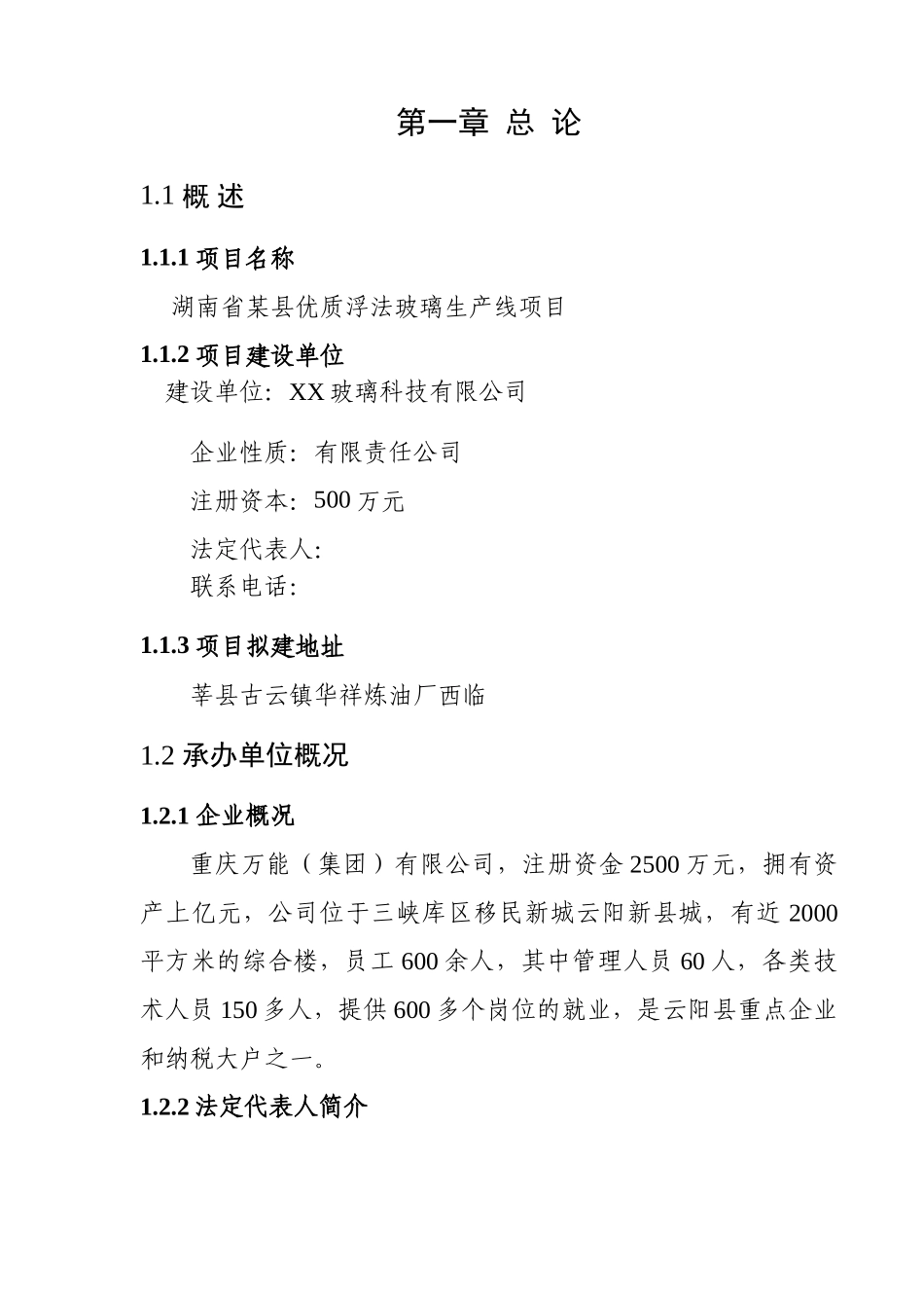 湖南省某某公司年产5000吨优质浮法玻璃项目可行性研究报告_第3页