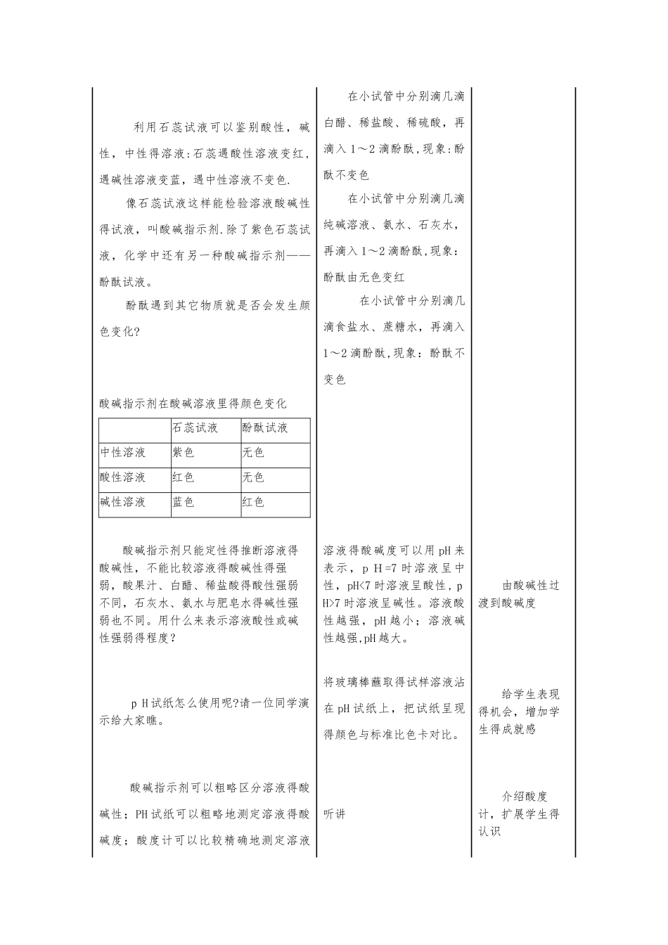 溶液的酸碱性教学设计_第3页